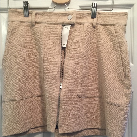 Nude Front Zip Skirt - Picture 1 of 2